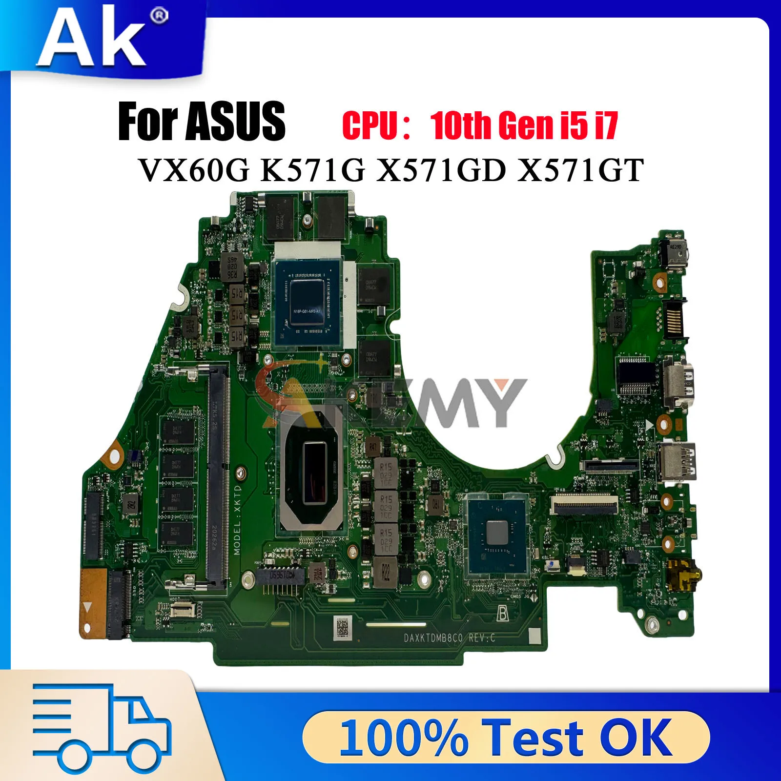 X571GT Laptop Motherboard For ASUS F571G FX571G K571G X571GT X571G YX571G R571G X571GD A571G VX60G Mainboard With 10th Gen i5 i7
X571GT Laptop Motherboard For ASUS F571G FX571G K571G X571GT X571G YX571G R571G X571GD A571G VX60G Mainboard With 10th Gen i5 i7