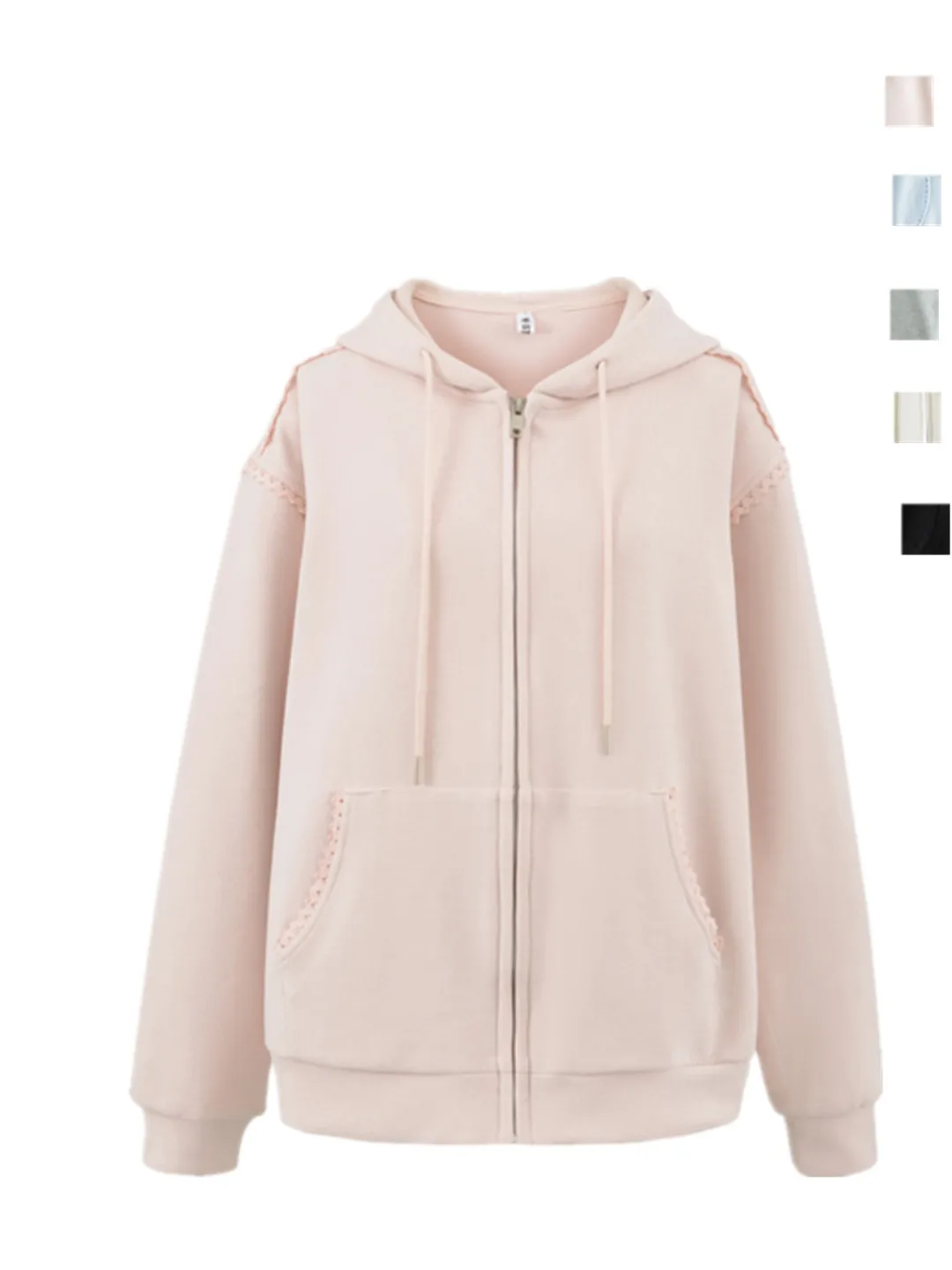 Slimming Effect American Retro Street Style Lace Trim Splicing Zipper Loose Women's Sweatshirt Casual Versatile Simple Jacket
Slimming Effect American Retro Street Style Lace Trim Splicing Zipper Loose Women's Sweatshirt Casual Versatile Simple Jacket
