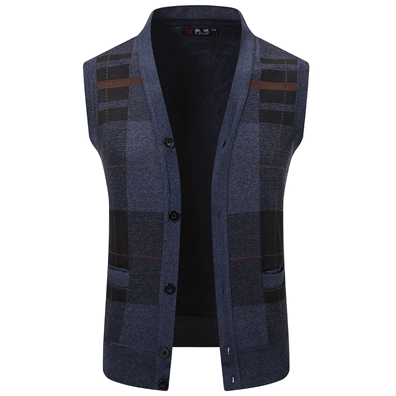 Новый мужской вязаный жилет из шерстяной смеси с V-образным вырезом, на пуговицах, без рукавов, кардиган-жилет
Новый мужской вязаный жилет из шерстяной смеси с V-образным вырезом, на пуговицах, без рукавов, кардиган-жилет