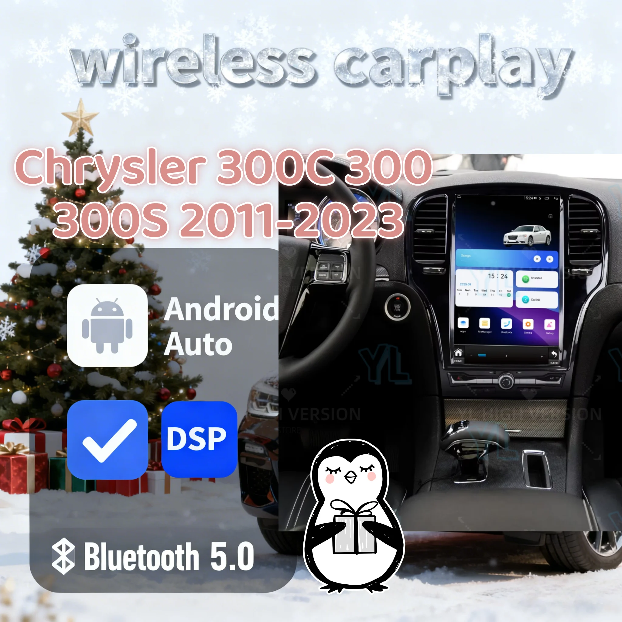 S 14.5" Wireless Carplay Android13 For Chrysler 300C 300 300S 2011-2023 Multimedia Player Car Radio GPS Head UNIT 4G Bluetoot5.0
S 14.5" Wireless Carplay Android13 For Chrysler 300C 300 300S 2011-2023 Multimedia Player Car Radio GPS Head UNIT 4G Bluetoot5.0