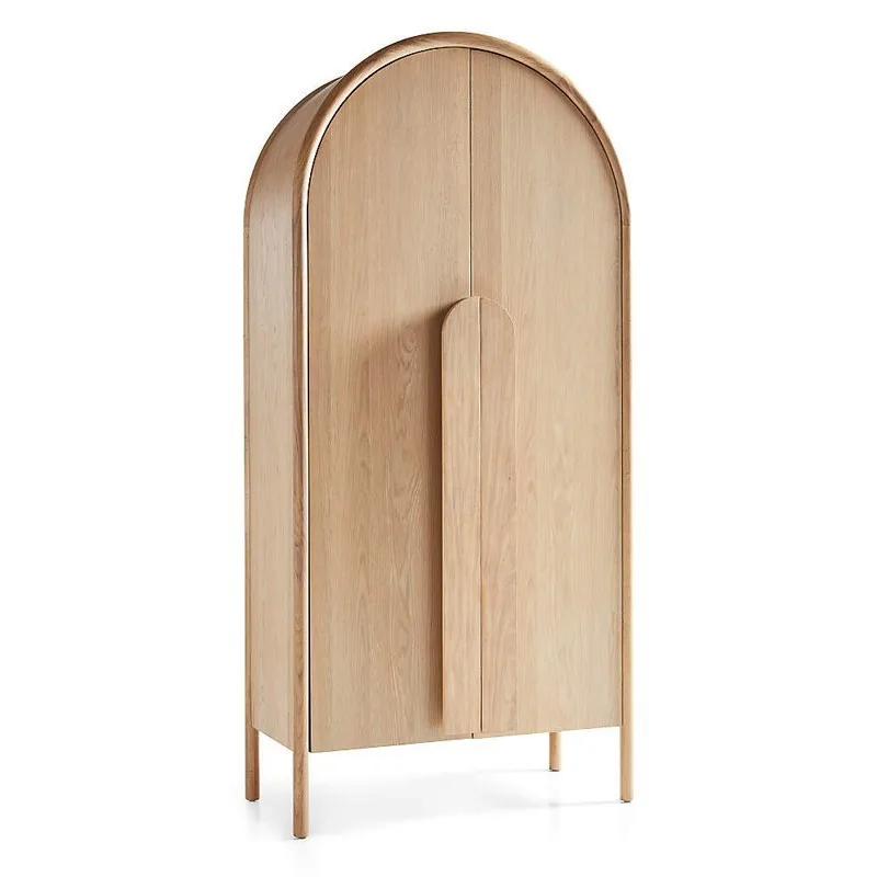 Natural wood color storage cabinet, arched cabinet, children's wardrobe and bookcase
Natural wood color storage cabinet, arched cabinet, children's wardrobe and bookcase