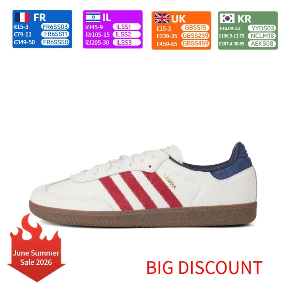 adidas Originals SAMBA OG Comfortable, versatile, cushioned, breathable Low-top sneakers Unisex style IH4881
adidas Originals SAMBA OG Comfortable, versatile, cushioned, breathable Low-top sneakers Unisex style IH4881