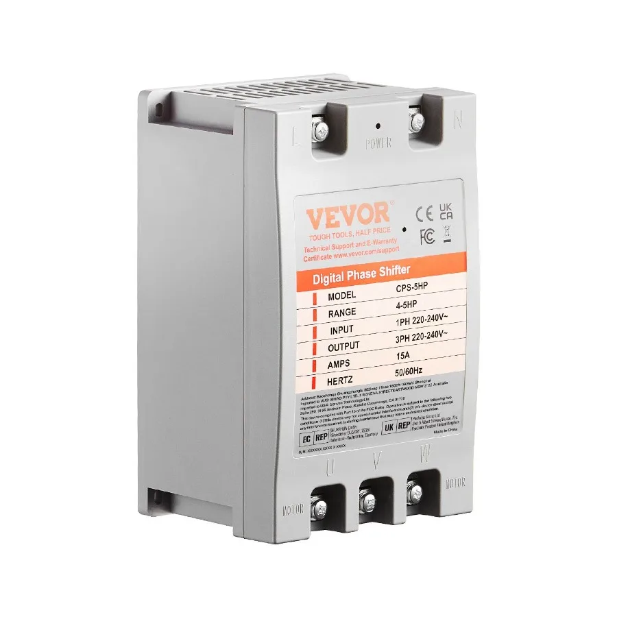 3-фазный преобразователь 5HP 15A 220V, однофазный в 3-фазный преобразователь, цифровой фазовый переключатель для жилых и освещения, коммерческого использования
3-фазный преобразователь 5HP 15A 220V, однофазный в 3-фазный преобразователь, цифровой фазовый переключатель для жилых и освещения, коммерческого использования