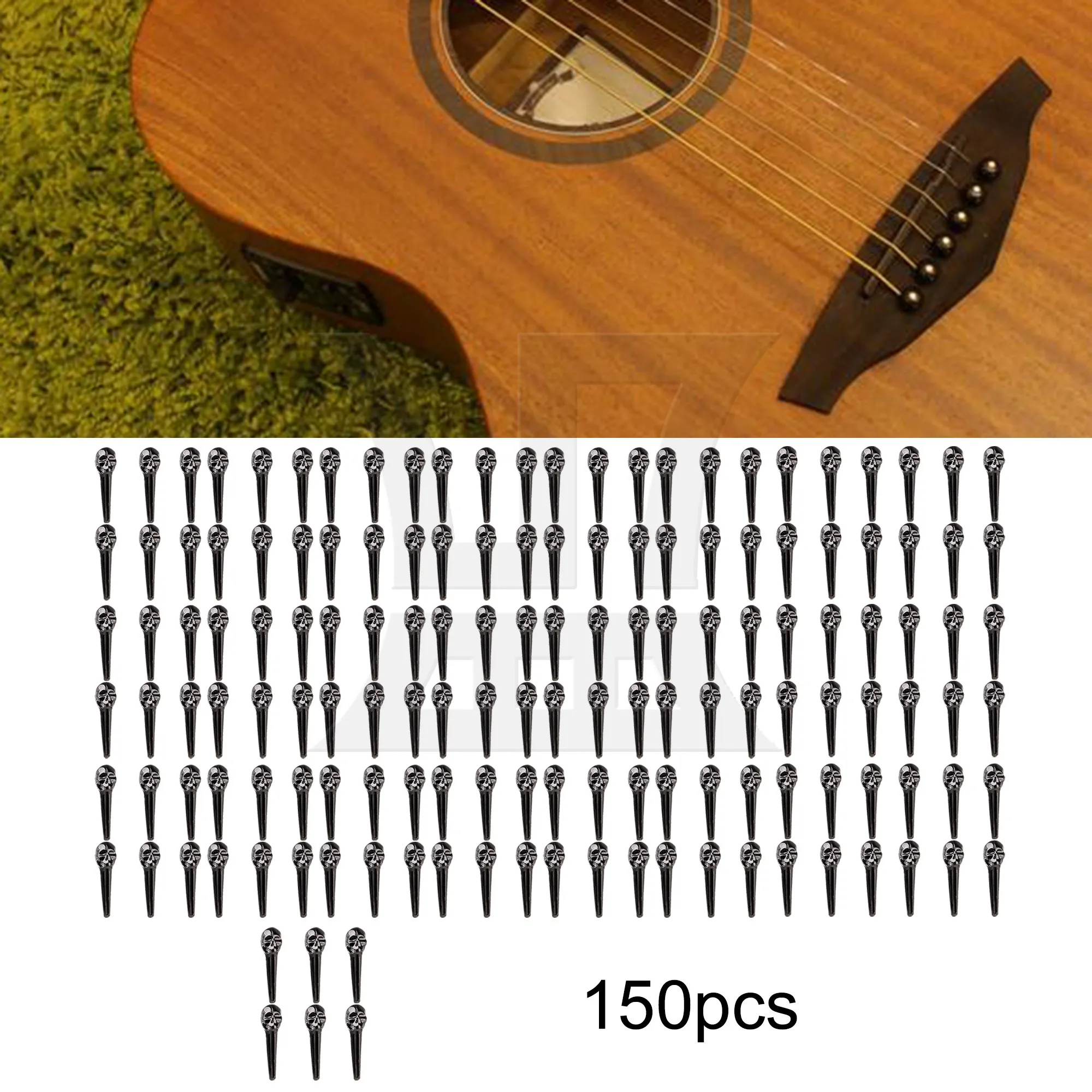 Yibuy 150pcs Metal String Nails, Black Skull Model, Suitable For Guitar Musicians
Yibuy 150pcs Metal String Nails, Black Skull Model, Suitable For Guitar Musicians