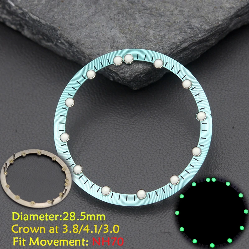 28.5mm Hollow Dial Ring Luminous Watch Dial Chapter Ring for NH70 Movement SKX007 SKX009 SRPD Mod Parts
28.5mm Hollow Dial Ring Luminous Watch Dial Chapter Ring for NH70 Movement SKX007 SKX009 SRPD Mod Parts