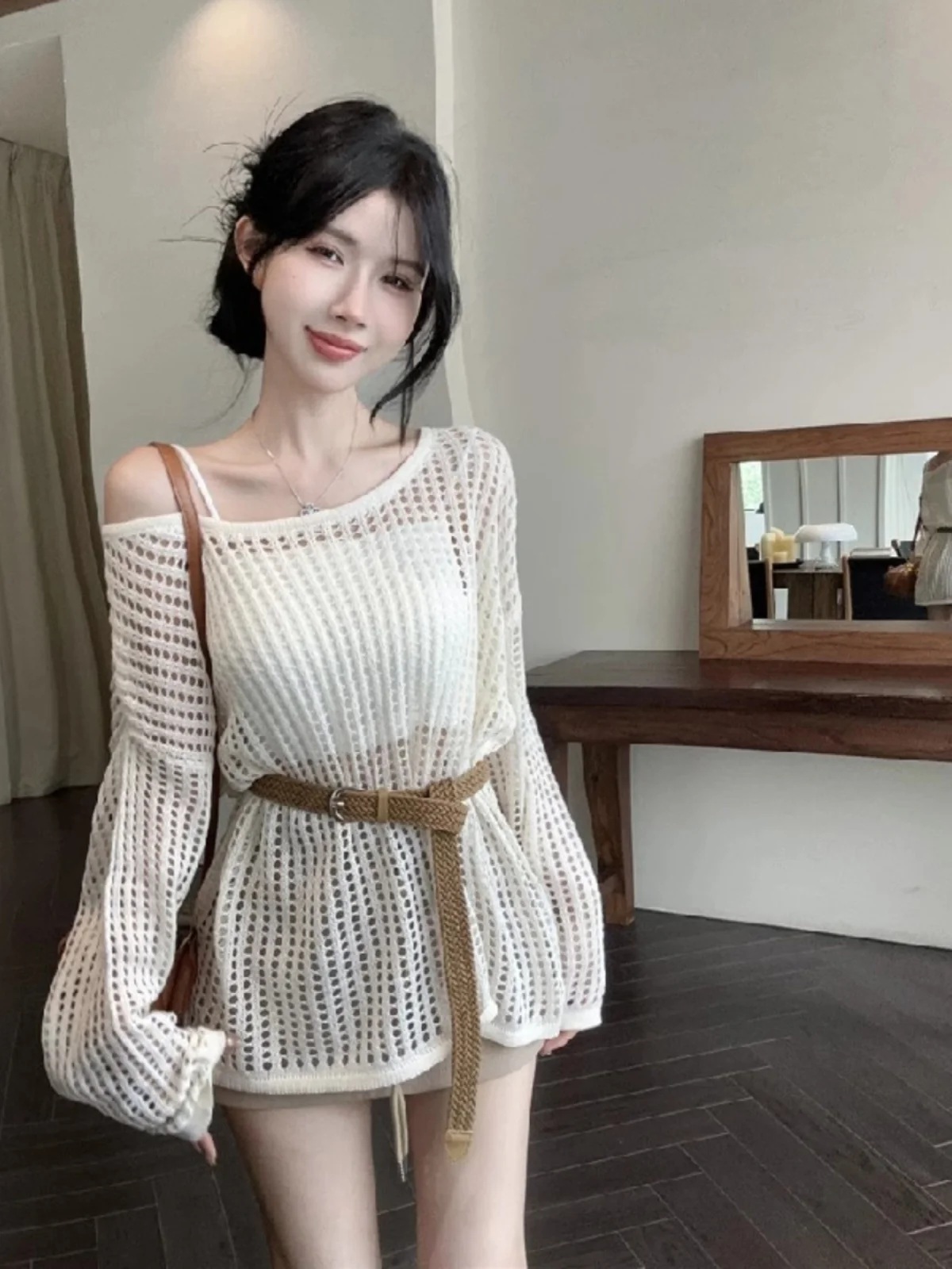 plus Size Hollow out Slant oulder Knitwear Women's Spring Summer Lightweight Sun Protection irt Casual Comfortable Sle
plus Size Hollow out Slant oulder Knitwear Women's Spring Summer Lightweight Sun Protection irt Casual Comfortable Sle