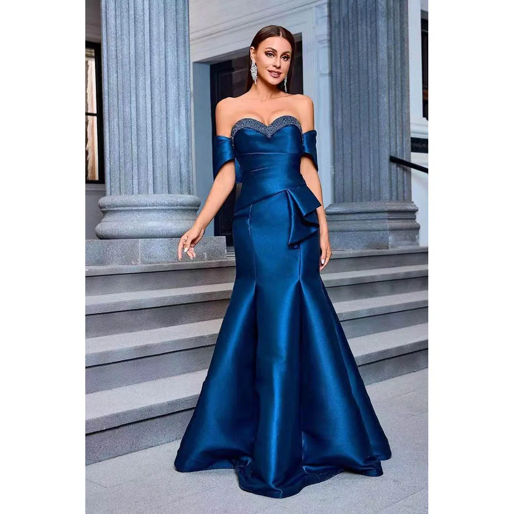 2024 Sexy Satin Off The Shoulder Mermaid New Formal Party Dress New Elegant Floor-Length Prom Gown
2024 Sexy Satin Off The Shoulder Mermaid New Formal Party Dress New Elegant Floor-Length Prom Gown