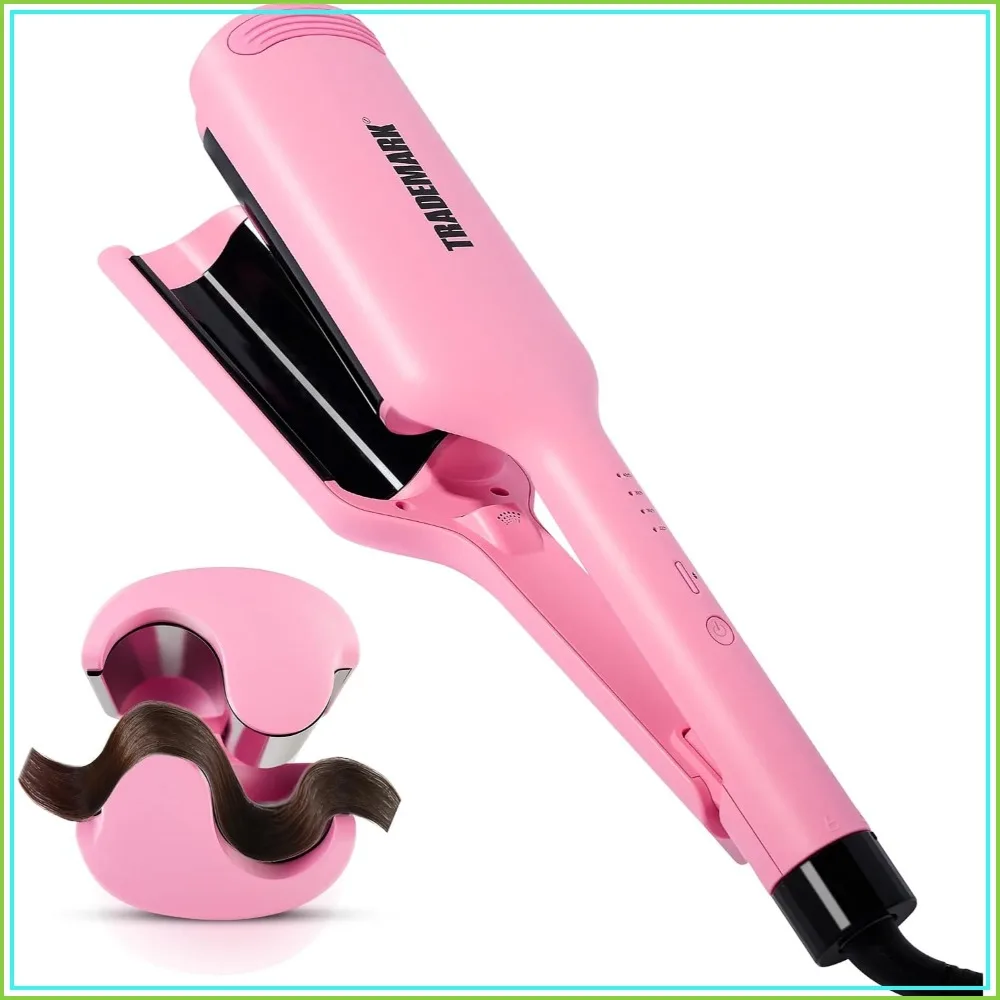 Double Barrel Hair Waver, Beach Waves Curling Iron, Adjustable Temp, 1.25" Barrels - Pink
Double Barrel Hair Waver, Beach Waves Curling Iron, Adjustable Temp, 1.25" Barrels - Pink
