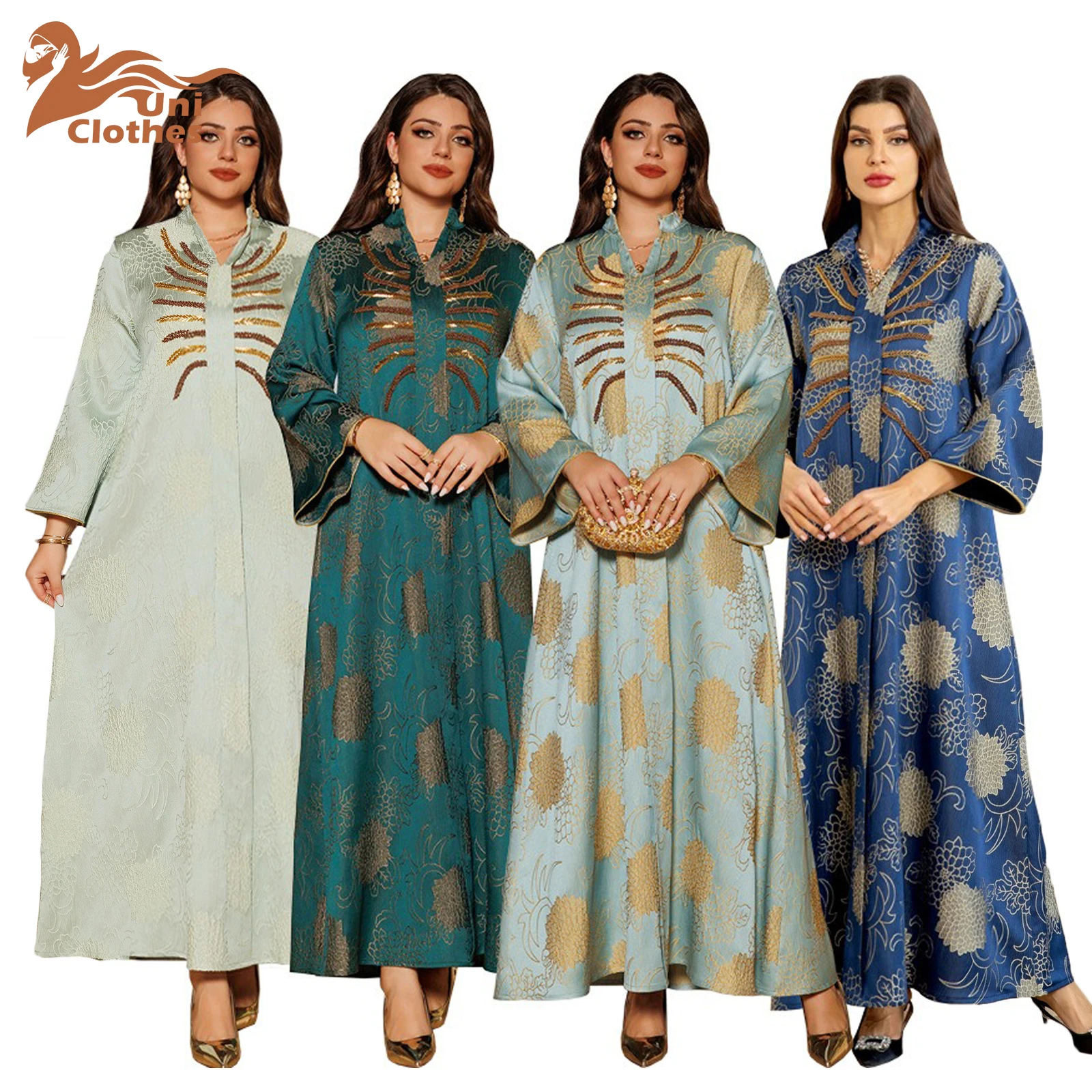 UNI Ramadan Abaya for Women Embroidery Holiday Dress Robe Abayas Femme Jellabiya Jalabiya Kaftan Eid Dresses Muslim's Dress
UNI Ramadan Abaya for Women Embroidery Holiday Dress Robe Abayas Femme Jellabiya Jalabiya Kaftan Eid Dresses Muslim's Dress