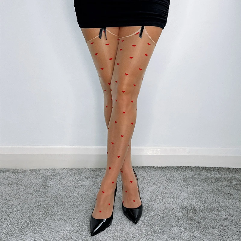 5D Oil Sheer Sexy Thigh High Stockings Women Nylon Heart Back Seam For Women Suspender Garter Belts Cuban Heel Tights Pantyhose
5D Oil Sheer Sexy Thigh High Stockings Women Nylon Heart Back Seam For Women Suspender Garter Belts Cuban Heel Tights Pantyhose