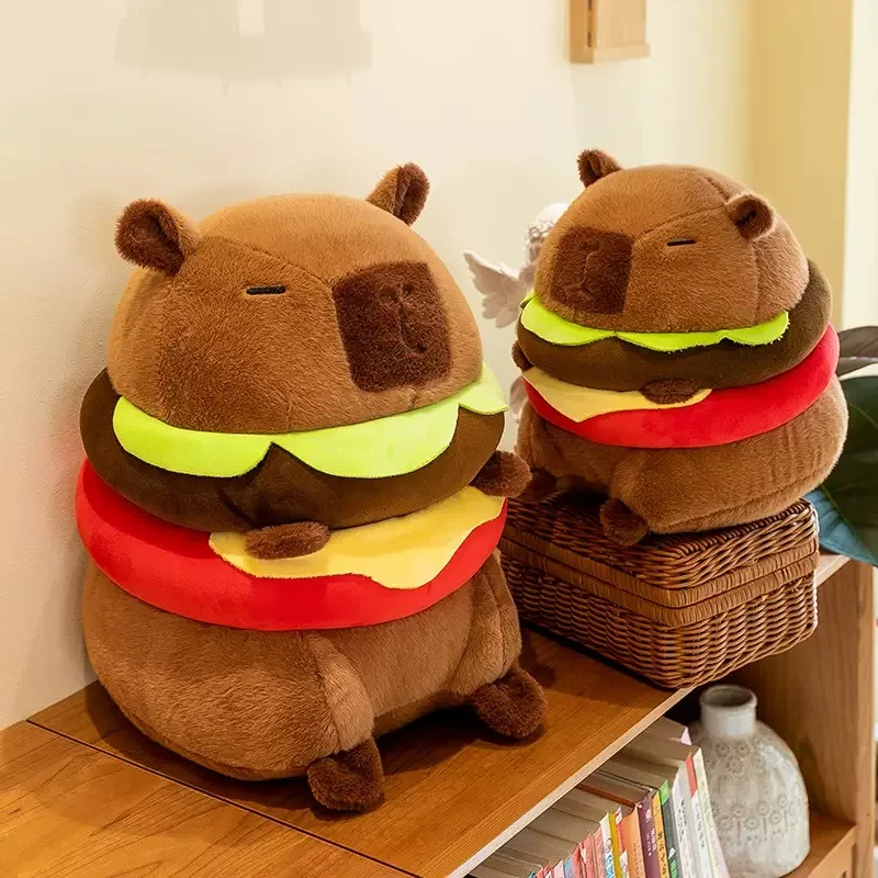 22cm Kawaii Capybara Plush Toys Lovely Hamburger Capybara Pillow Cute Capybara with Swim Rings Stuffed Kawaii Toy Creative Gifts
22cm Kawaii Capybara Plush Toys Lovely Hamburger Capybara Pillow Cute Capybara with Swim Rings Stuffed Kawaii Toy Creative Gifts