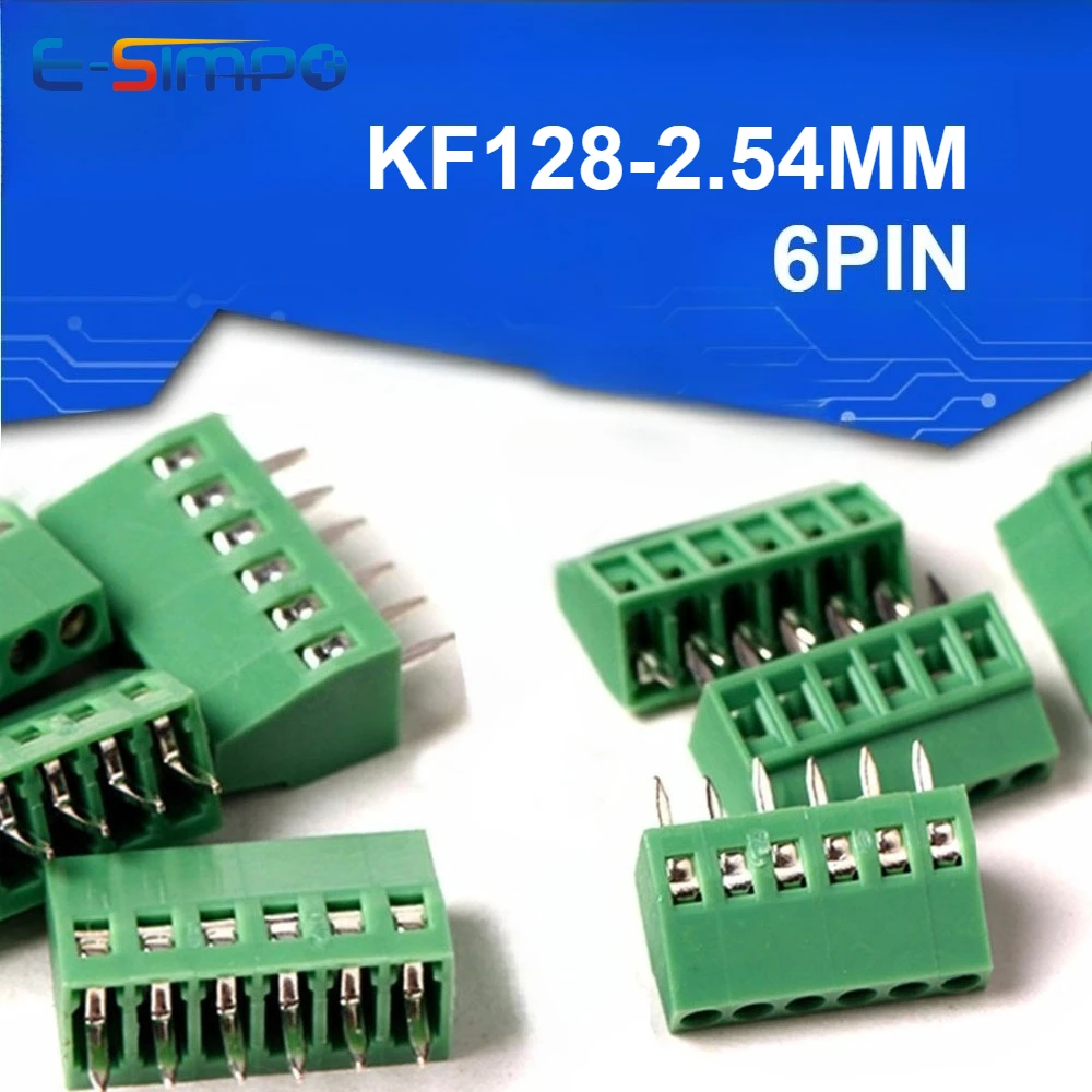 10PCS KF128 2.54mm Terminal Block 0.1" Splice PCB Mounting Adapter 6 Pin/Poles Straight Pin Copper for Wires Terminals 150V 6A
10PCS KF128 2.54mm Terminal Block 0.1" Splice PCB Mounting Adapter 6 Pin/Poles Straight Pin Copper for Wires Terminals 150V 6A