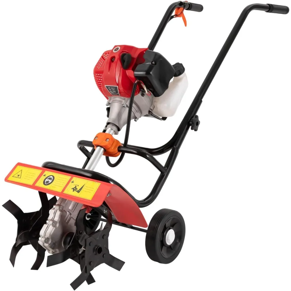 52cc Gas Power Garden Tiller Cultivator, 2-Stroke Mini Gasoline Tiller Hand Rotary Cultivator Garden Tool 0.2gal 14.17in Width F
52cc Gas Power Garden Tiller Cultivator, 2-Stroke Mini Gasoline Tiller Hand Rotary Cultivator Garden Tool 0.2gal 14.17in Width F