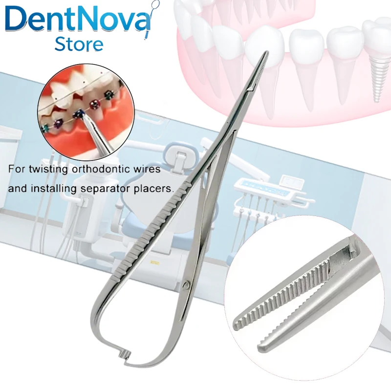 Dental Orthodontic Mathieu Hemostat Forceps Extra Fine Curved Beak Ligature Tie Tool Elastic Placement for Braces Orthodontic
Dental Orthodontic Mathieu Hemostat Forceps Extra Fine Curved Beak Ligature Tie Tool Elastic Placement for Braces Orthodontic
