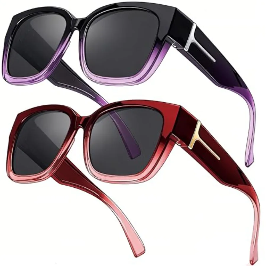 2 Pack Polarized Fit Over Sunglasses for Women Men Oversized Square Over Glasses Sunglasses with UV Protection LS7511
2 Pack Polarized Fit Over Sunglasses for Women Men Oversized Square Over Glasses Sunglasses with UV Protection LS7511