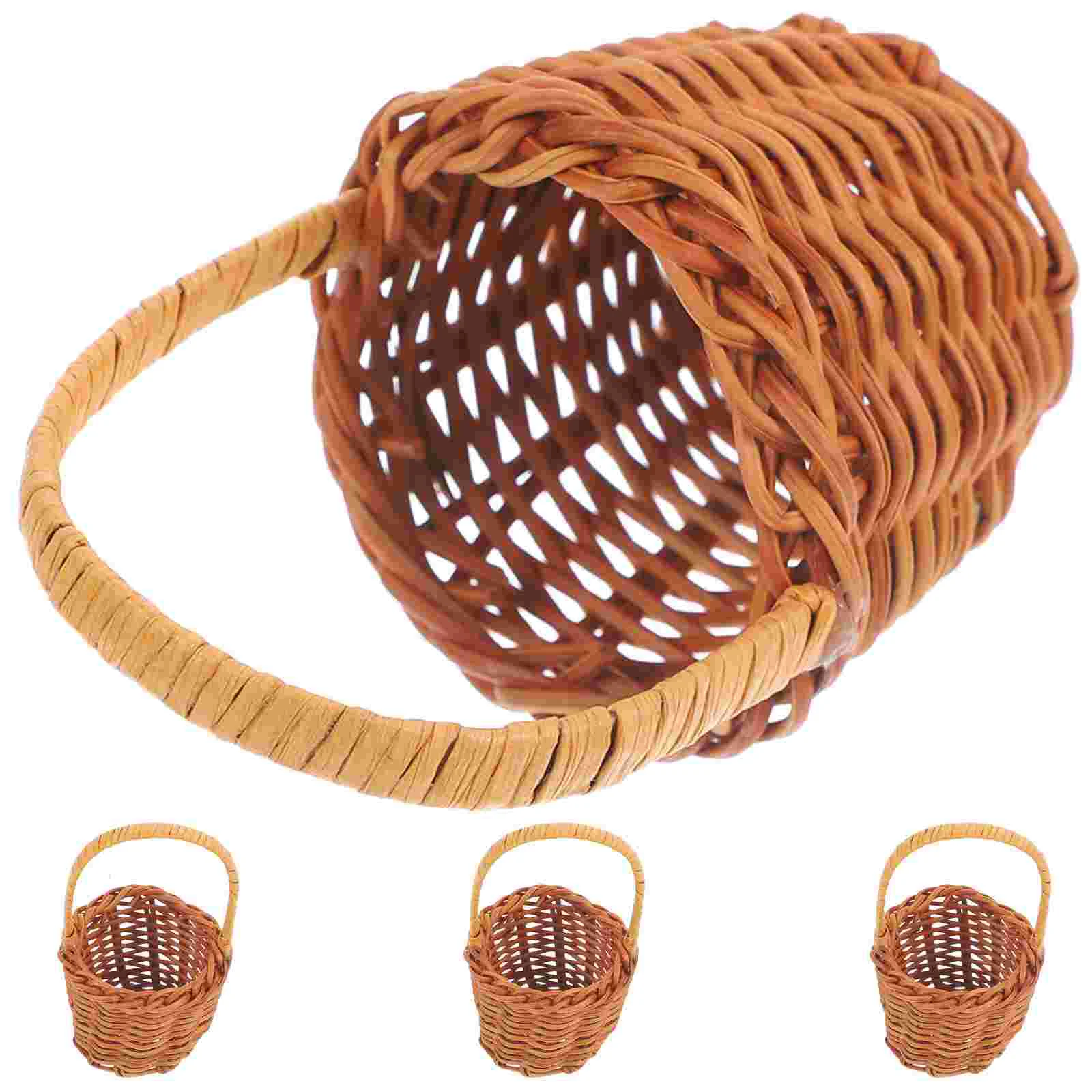 4 Pcs Mini Basket Rattan Baskets Wicker Storage Weave Woven House Tiny Small Hamper
4 Pcs Mini Basket Rattan Baskets Wicker Storage Weave Woven House Tiny Small Hamper