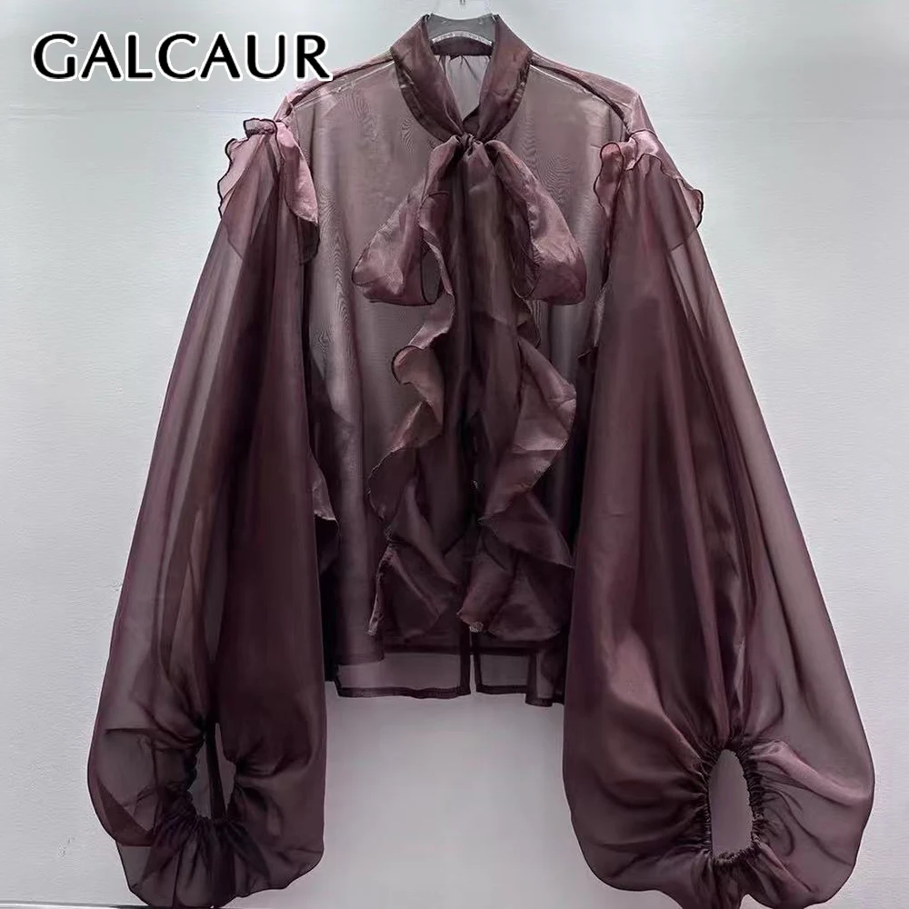 GALCAUR Solid Spliced Lace Up Shirt Female Lapel Batwing Sleeve Loose Casual Women's Shirts Summer New Style Fashion Clothing
GALCAUR Solid Spliced Lace Up Shirt Female Lapel Batwing Sleeve Loose Casual Women's Shirts Summer New Style Fashion Clothing