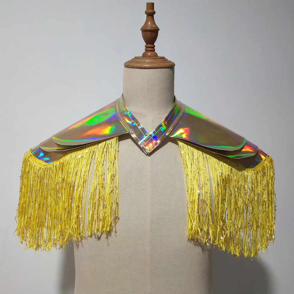 Unisex Fringe Shoulder Pads Armor Tassel Vest Singer Dancer Stage Performance Male Women Catwalk Show Model Costume Accessory
Unisex Fringe Shoulder Pads Armor Tassel Vest Singer Dancer Stage Performance Male Women Catwalk Show Model Costume Accessory