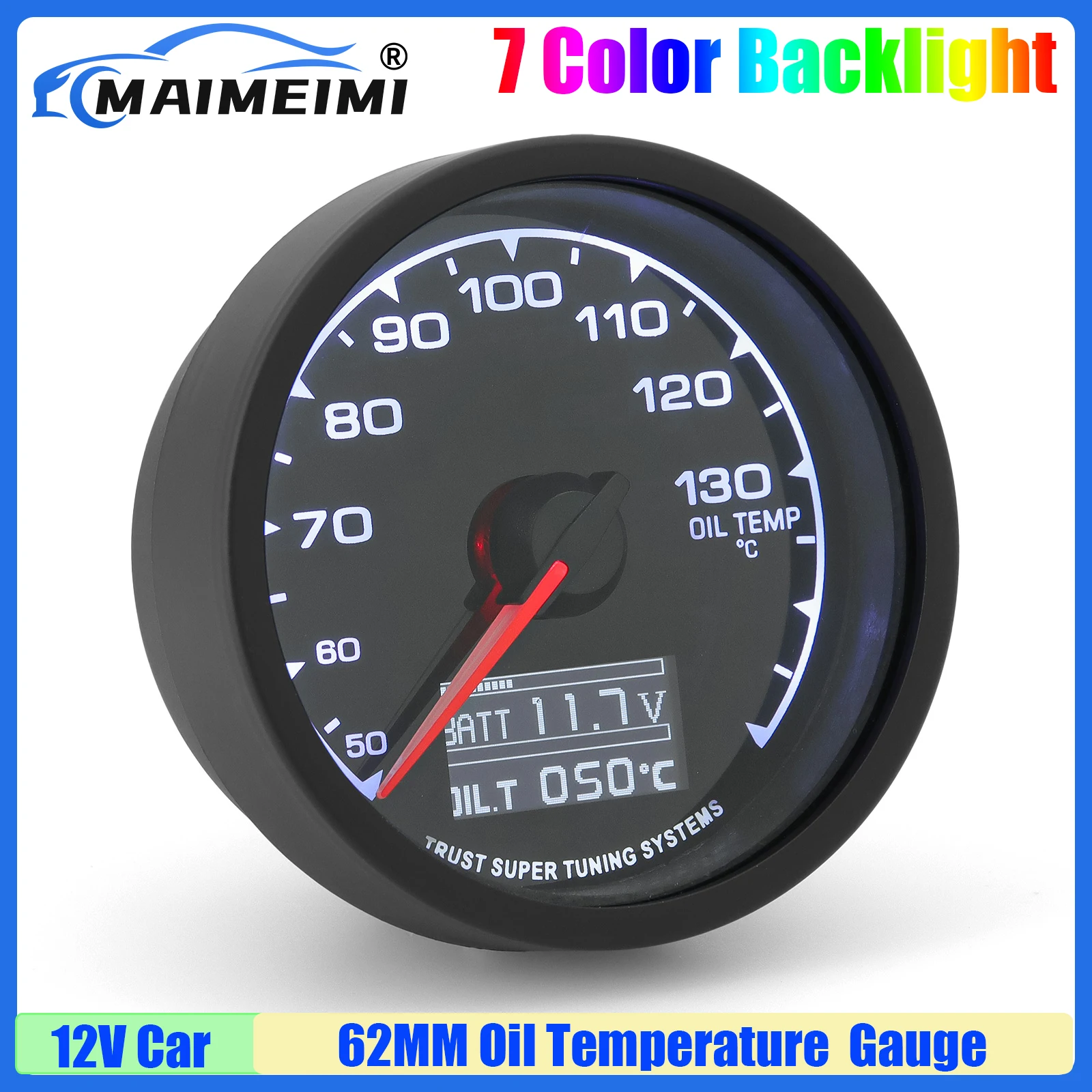 Цифровой указатель MAIMEIMI 50–150 ℃ Датчик температуры масла 62 мм с датчиком 1/8NPT, 7-цветный светодиодный индикатор температуры масла, кронштейн 12 В
Цифровой указатель MAIMEIMI 50–150 ℃ Датчик температуры масла 62 мм с датчиком 1/8NPT, 7-цветный светодиодный индикатор температуры масла, кронштейн 12 В