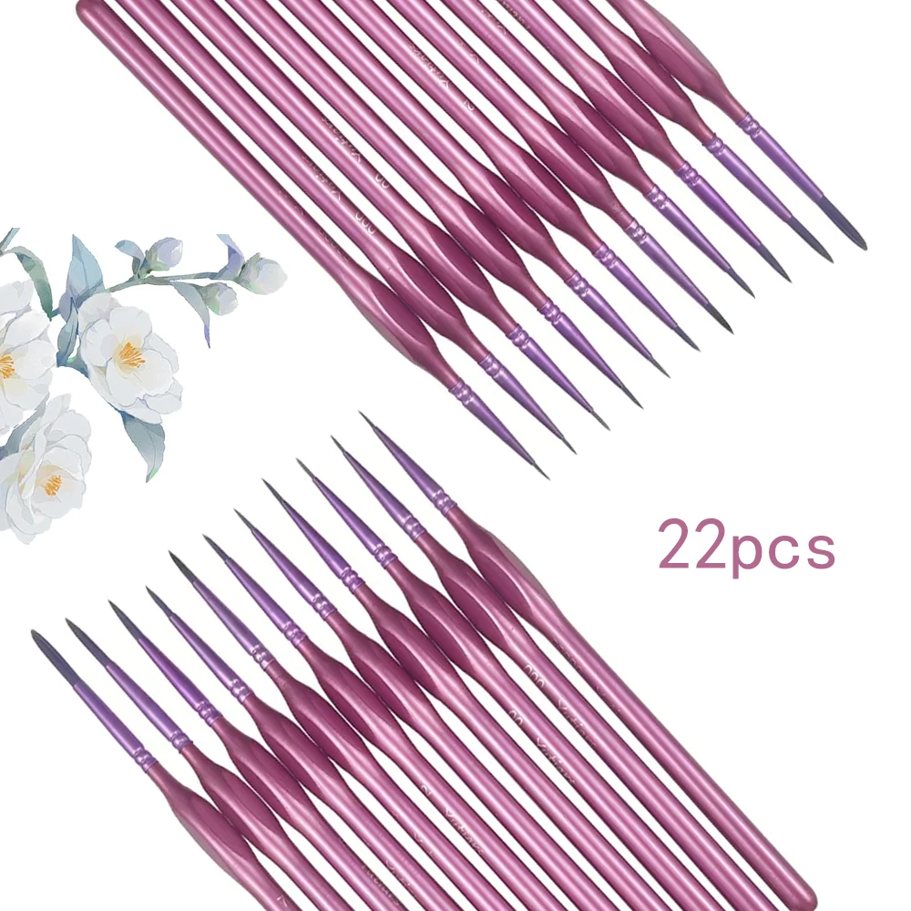 22Pcs Purple Miniature Line Art Painting Pen Nylon Hair Multi Shape Pen Head Gouache Watercolor Oil Paint Artist Hand Painted
22Pcs Purple Miniature Line Art Painting Pen Nylon Hair Multi Shape Pen Head Gouache Watercolor Oil Paint Artist Hand Painted