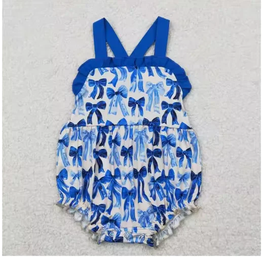 Lace Summer Wholesale western boutique children newborn toddler Baby Girls Hot Blue Flutter Sleeves Bows Ruffle Rompers
Lace Summer Wholesale western boutique children newborn toddler Baby Girls Hot Blue Flutter Sleeves Bows Ruffle Rompers