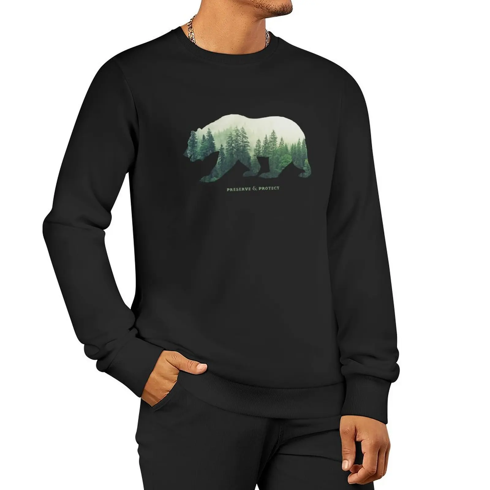 Preserve & Protect Nature Double Exposure Bear Silhouette Trees Forest Save the Environment Climate Change Wilde Pullover Hoodie
Preserve & Protect Nature Double Exposure Bear Silhouette Trees Forest Save the Environment Climate Change Wilde Pullover Hoodie