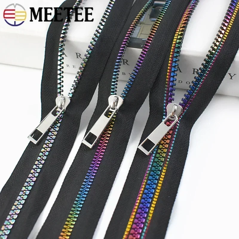 1-5M Meetee 5# Resin Zipper Tape with Zippers Heads Rainbow Tooth Bags Garment Pocket Zips Repair Kit DIY Sewing Accessories
1-5M Meetee 5# Resin Zipper Tape with Zippers Heads Rainbow Tooth Bags Garment Pocket Zips Repair Kit DIY Sewing Accessories