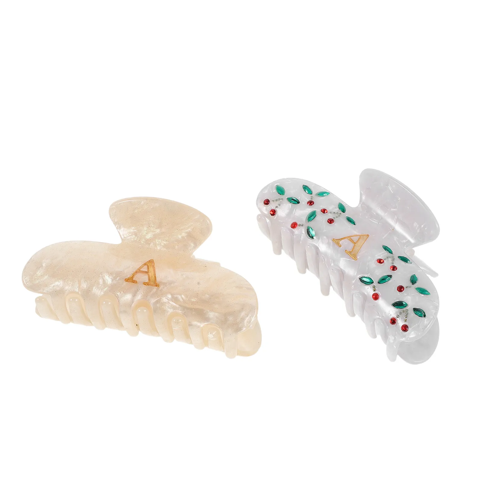 2Pcs Glitter Acrylic Letter Hair Claw Clips Initial Large Claw Clips Secure Hold Hair Accessory for Gym Work Parties
2Pcs Glitter Acrylic Letter Hair Claw Clips Initial Large Claw Clips Secure Hold Hair Accessory for Gym Work Parties