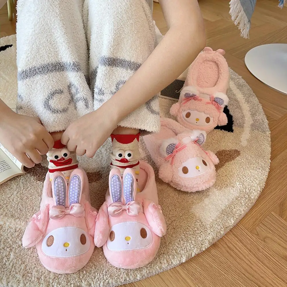 Sanrio Cute My Melody Cartoon Women Plush Slippers Anime Home Indoor Flat Anti-Slip Shoes Girls Autumn Winter Mute Warm Shoes
Sanrio Cute My Melody Cartoon Women Plush Slippers Anime Home Indoor Flat Anti-Slip Shoes Girls Autumn Winter Mute Warm Shoes