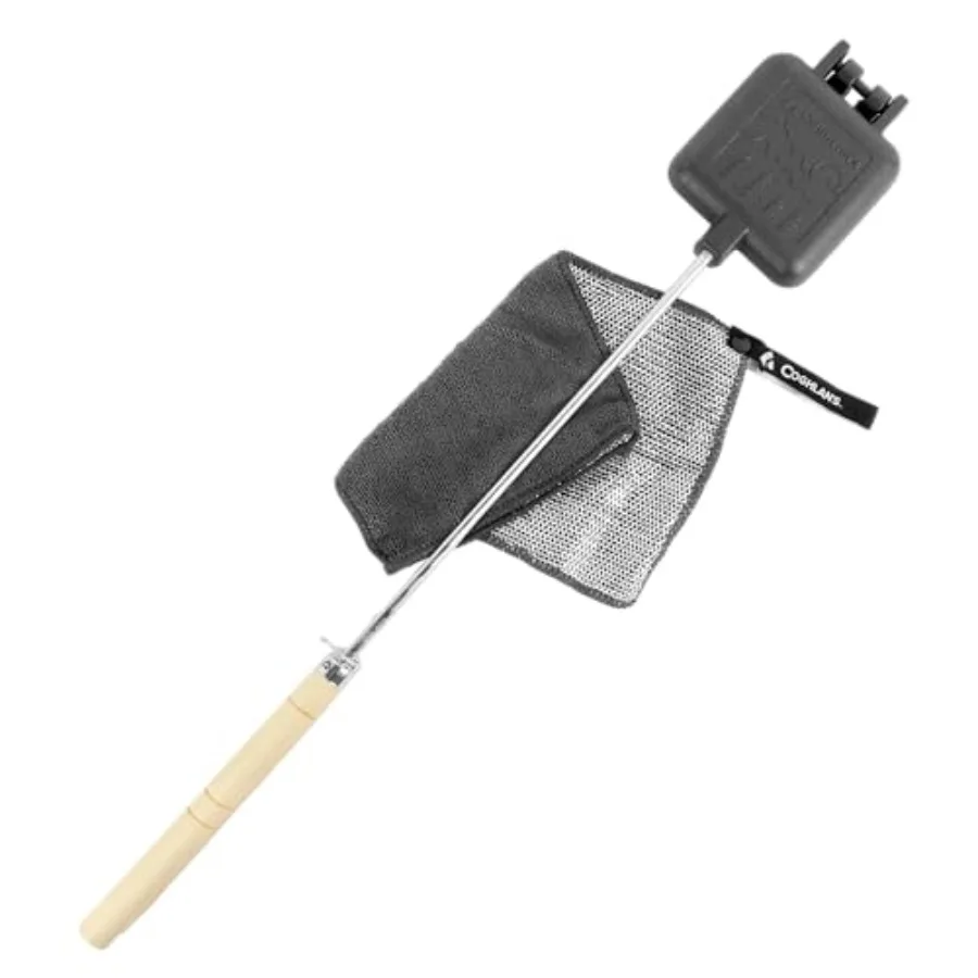 Cast Iron Camp Cooker - Pre-Seasoned Pie Iron Sandwich Maker with Heat-Resistant, Removable Handles, Easy-to-Clean for Toasted
Cast Iron Camp Cooker - Pre-Seasoned Pie Iron Sandwich Maker with Heat-Resistant, Removable Handles, Easy-to-Clean for Toasted