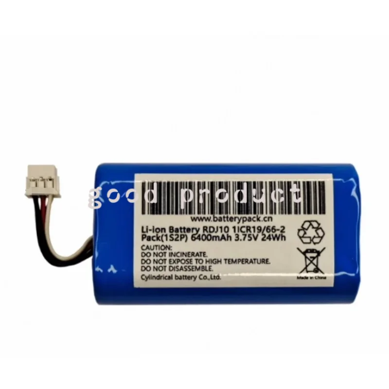 For RDJ10 3.75V 6400mAh Rechargeable Lithium Battery Pack With Plug
For RDJ10 3.75V 6400mAh Rechargeable Lithium Battery Pack With Plug