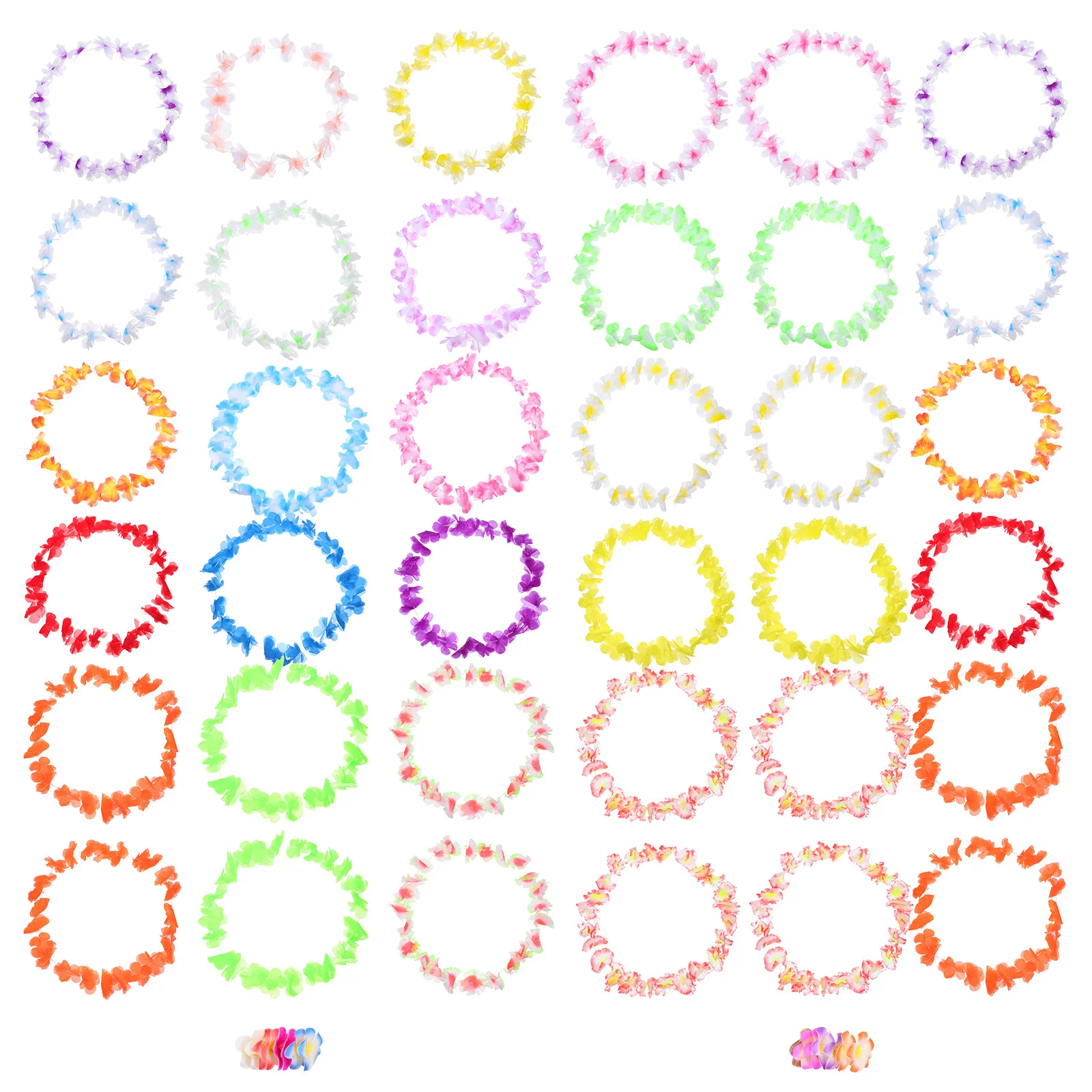52Pcs Hawaiian Flower Lei Bunting Banner Party Decorations Colorful Hair Clips Reusable for Multiple Events Flower Banner 
52Pcs Hawaiian Flower Lei Bunting Banner Party Decorations Colorful Hair Clips Reusable for Multiple Events Flower Banner