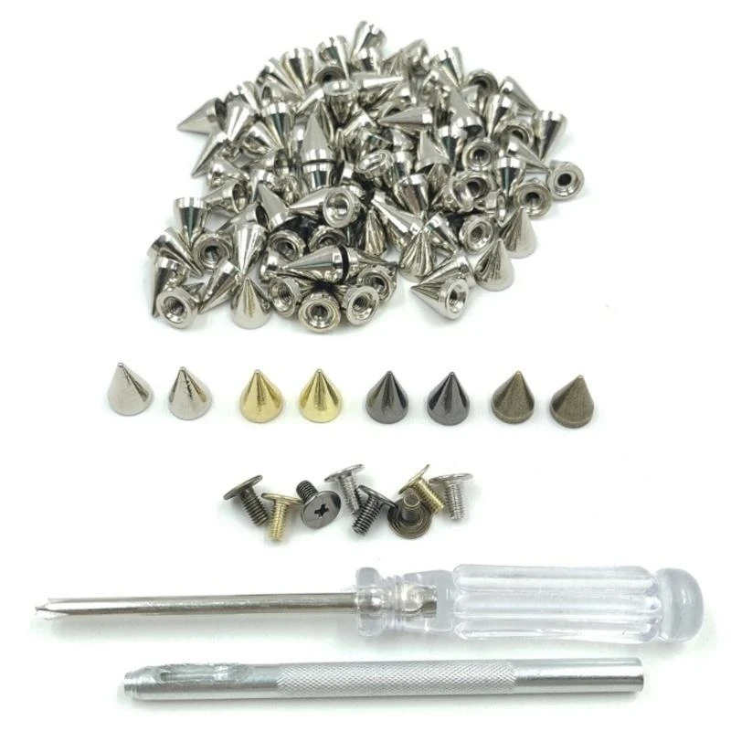 E1PE 100pcs Элегантные металлические шпильки аксессуары для джинсовых курток и панк -стилей
E1PE 100pcs Элегантные металлические шпильки аксессуары для джинсовых курток и панк -стилей