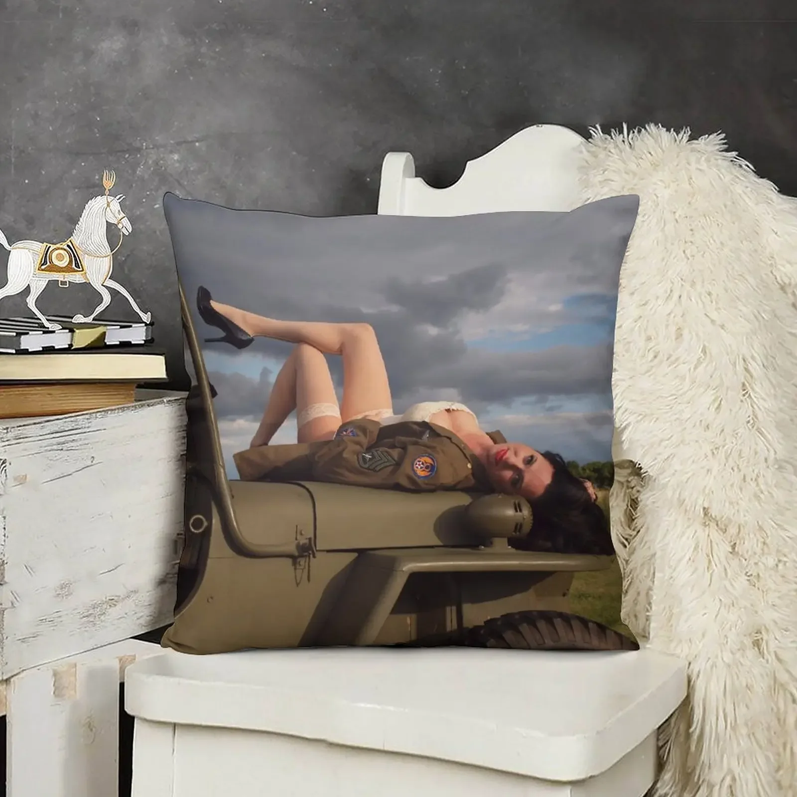 Ivette on a 1944 Willys MB Throw Pillow christmas decorations 2025 luxury throw pillow covers Pillow Cases
Ivette on a 1944 Willys MB Throw Pillow christmas decorations 2025 luxury throw pillow covers Pillow Cases