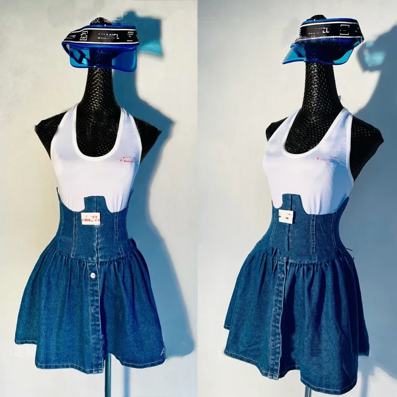 Jazz Dance Costumes Hip Hop Performance Clothing DJ DS Women Group Dance Clothes Jeans Dress Stage Festival Rave Outfits XS3796
Jazz Dance Costumes Hip Hop Performance Clothing DJ DS Women Group Dance Clothes Jeans Dress Stage Festival Rave Outfits XS3796