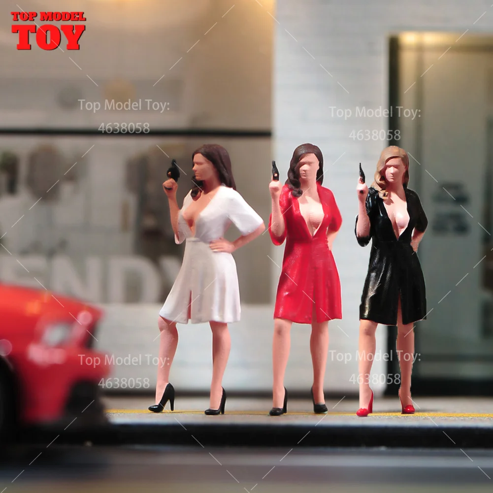 Painted Miniatures 1/18 1/64 1/43 1/87 Wearing Dress Hold Gun Female Scene Figure Doll Unpainted Model For Car Vehicles Decorate
Painted Miniatures 1/18 1/64 1/43 1/87 Wearing Dress Hold Gun Female Scene Figure Doll Unpainted Model For Car Vehicles Decorate