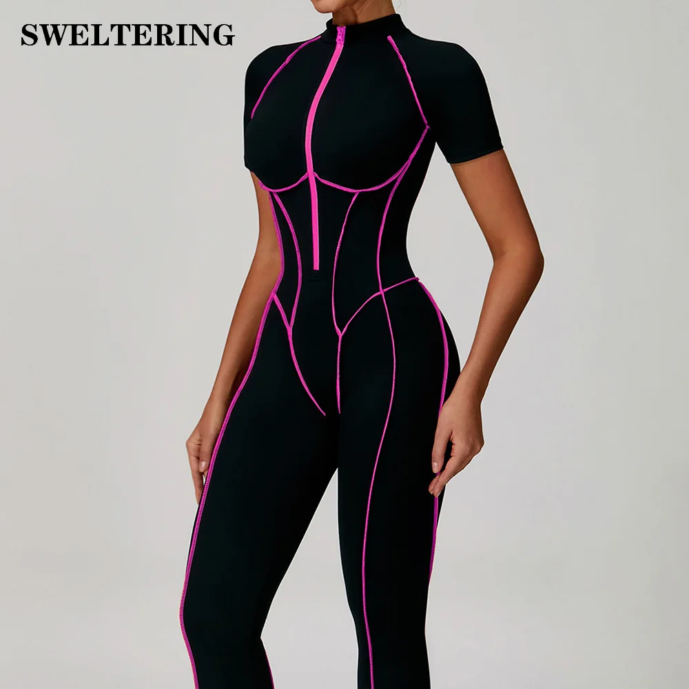 Jumpsuit Women Bodysuits Fitness Sports Zipper Short Sleeved Yoga Suit Quick Drying Yoga Clothing Gym Push Up Workout Rompers
Jumpsuit Women Bodysuits Fitness Sports Zipper Short Sleeved Yoga Suit Quick Drying Yoga Clothing Gym Push Up Workout Rompers