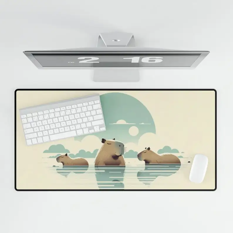 Desk Mats Cute Capybara Water Capybaras Water Baby Simple Elegant Desk Mat Office Carpet Gamer Accessories Mouse Mat Playmat
Desk Mats Cute Capybara Water Capybaras Water Baby Simple Elegant Desk Mat Office Carpet Gamer Accessories Mouse Mat Playmat