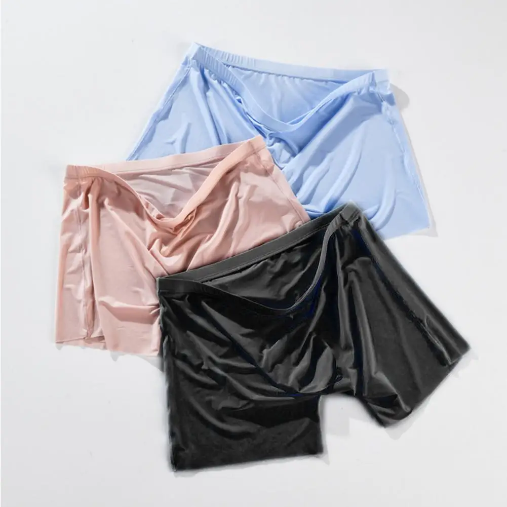 Men Boxer Underwear Elastic Mid-rise Tight Cut High Elasticity Shorts Briefs Solid Color U-Convex Ice Silk Panties 남자 속옷
Men Boxer Underwear Elastic Mid-rise Tight Cut High Elasticity Shorts Briefs Solid Color U-Convex Ice Silk Panties 남자 속옷