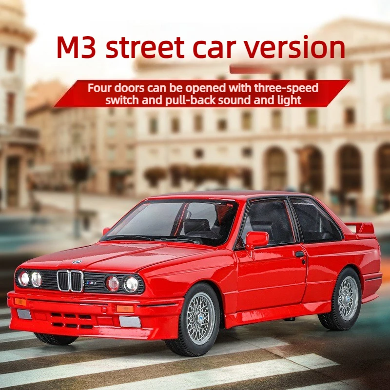 1:24 M3 Sports Car Model Sound and Light Pull Back Multi-door Door Toy Car Ornament Diecast Alloy Car Model Collectible Gift
1:24 M3 Sports Car Model Sound and Light Pull Back Multi-door Door Toy Car Ornament Diecast Alloy Car Model Collectible Gift