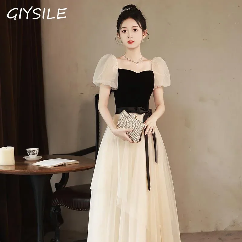 GIYSILE Party Dresses Women Evening New Banquet Style Light Luxury Bubble Short Sleeved Long Dress Adult Gift Evening Dress
GIYSILE Party Dresses Women Evening New Banquet Style Light Luxury Bubble Short Sleeved Long Dress Adult Gift Evening Dress