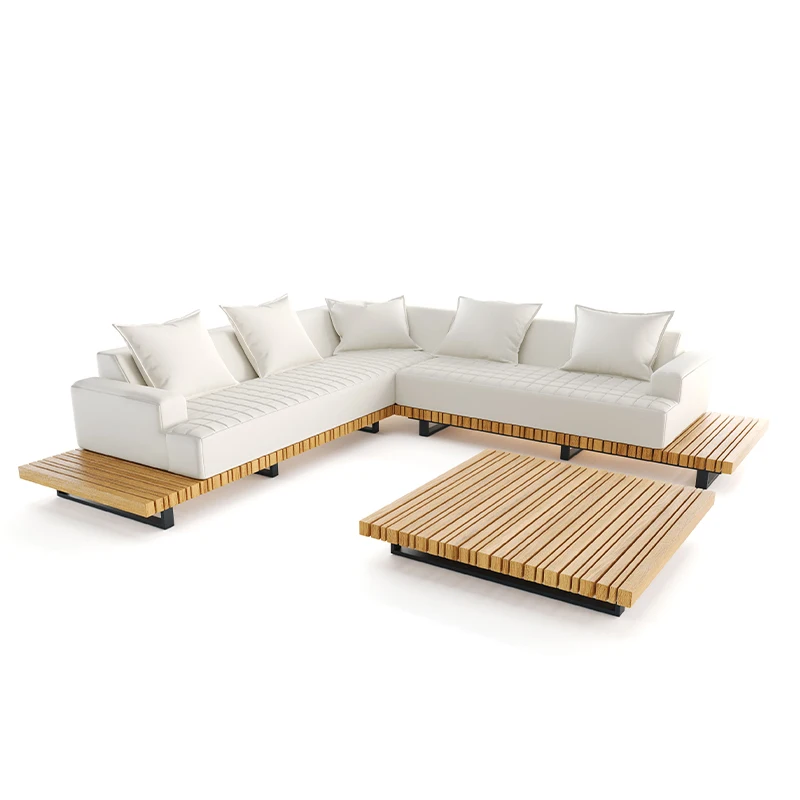 Modern Outdoor Teak Wood Garden Sofa Set Luxury Leisure Style for Villa Hotel or Apartment
Modern Outdoor Teak Wood Garden Sofa Set Luxury Leisure Style for Villa Hotel or Apartment