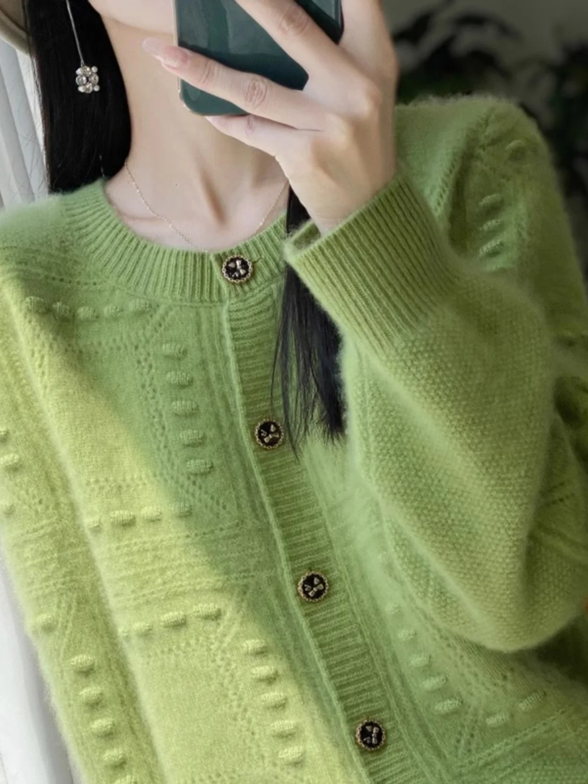 Spring Autumn 2025 Women's Loose Knitted round Ne Open Cardigan Outerwear Faionable Korean Sle Polyester Blend Long Sve
Spring Autumn 2025 Women's Loose Knitted round Ne Open Cardigan Outerwear Faionable Korean Sle Polyester Blend Long Sve