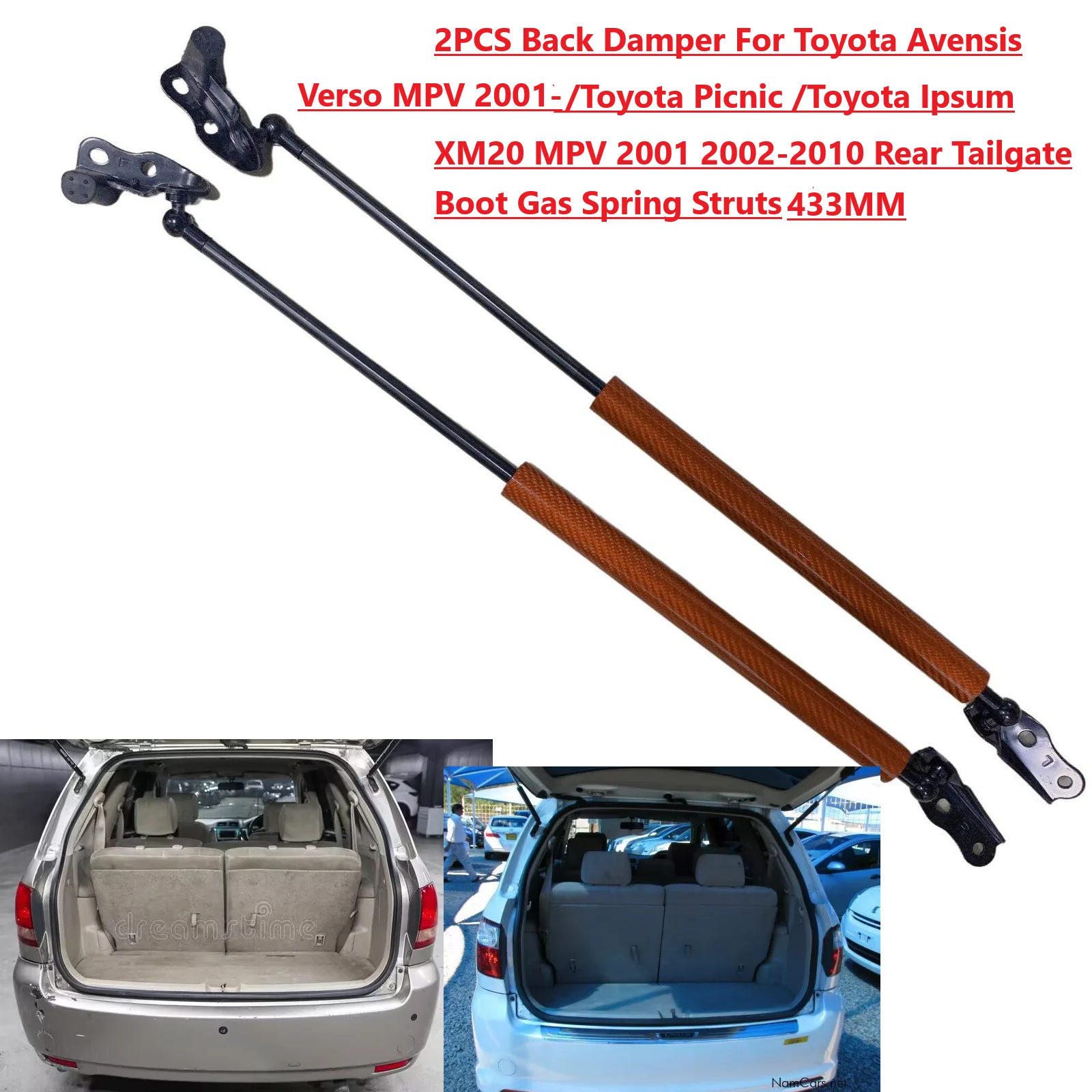 2x Back Damper For Toyota Avensis Verso/Picnic Toyota Ipsum XM20 MPV 2001-2010 Rear Tailgate Boot Gas Spring Struts Lift Support
2x Back Damper For Toyota Avensis Verso/Picnic Toyota Ipsum XM20 MPV 2001-2010 Rear Tailgate Boot Gas Spring Struts Lift Support