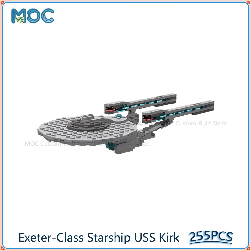 Exeter-Class Starship USS Kirk MOC Building Blocks DIY Assemble Bricks Space Model Creative Collection Display Toys Gifts 255PCS
Exeter-Class Starship USS Kirk MOC Building Blocks DIY Assemble Bricks Space Model Creative Collection Display Toys Gifts 255PCS