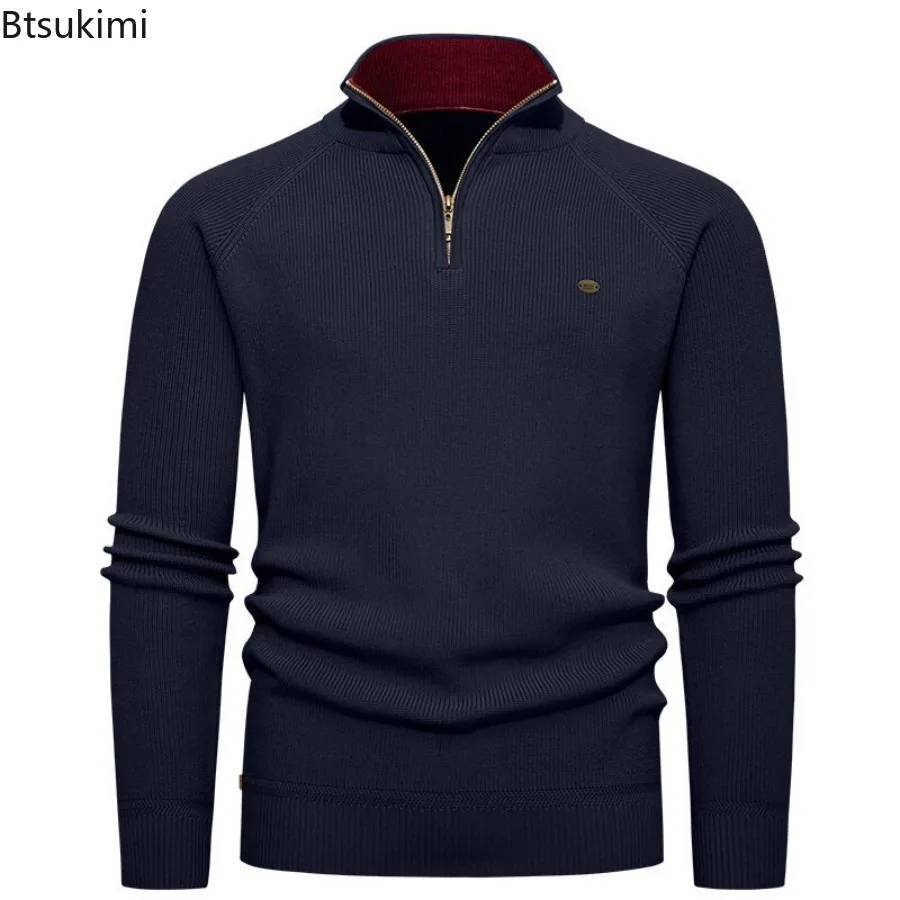 2026 новые мужские модные повседневные светри с высоким воротником, теплый осенне-зимний вязаный свитер, мужские трикотажные пуловеры на полумолнии
2026 новые мужские модные повседневные светри с высоким воротником, теплый осенне-зимний вязаный свитер, мужские трикотажные пуловеры на полумолнии