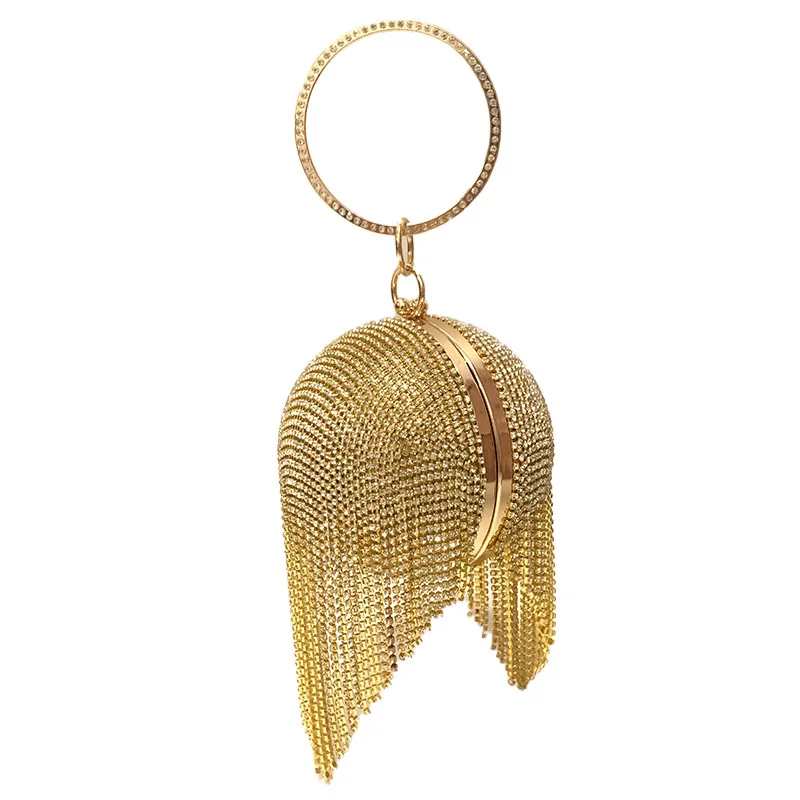 Girly Round Diamond Clutch - Sparkling Wedding & Party Purse to Complement Evening Dresses Niche Design Diamond-Studded Mini Bag
Girly Round Diamond Clutch - Sparkling Wedding & Party Purse to Complement Evening Dresses Niche Design Diamond-Studded Mini Bag