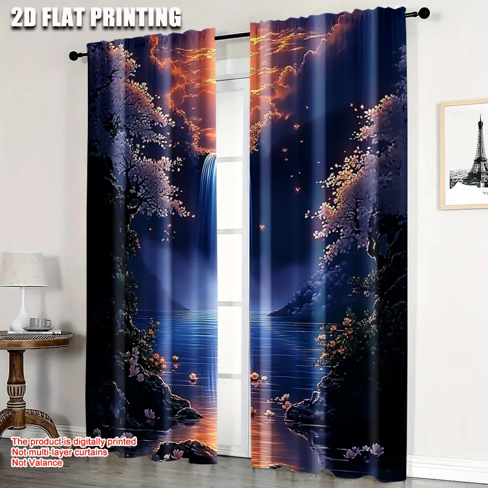 2pcs, Curtains Roller Blinds 2D print Waterfall and Tree Machine Washable Fabric (without rod) Versatile All Ldeal for Various
2pcs, Curtains Roller Blinds 2D print Waterfall and Tree Machine Washable Fabric (without rod) Versatile All Ldeal for Various