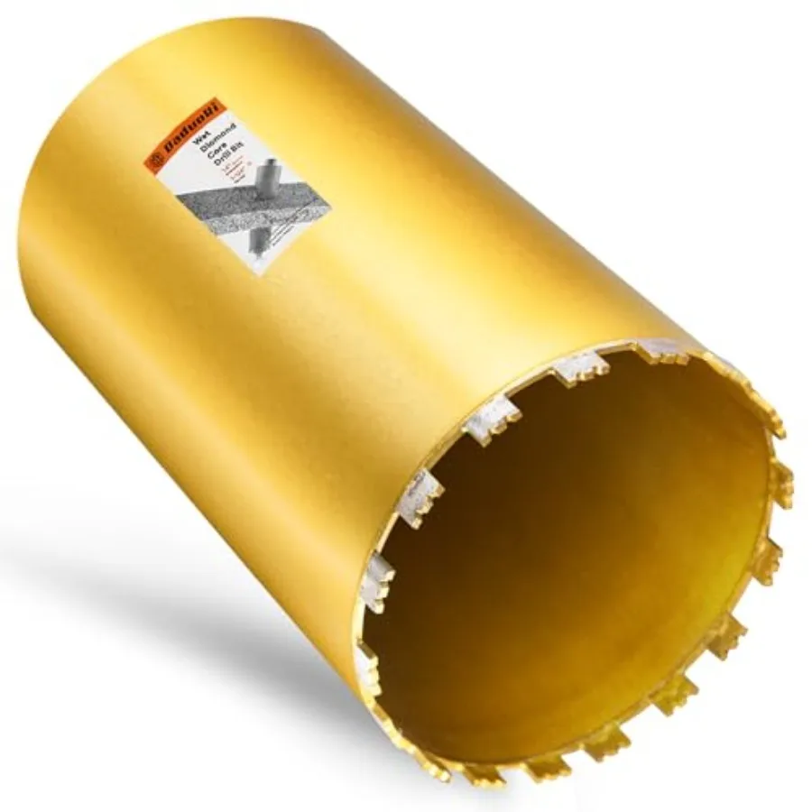 Wet Core Drill Bit,"Core Bits for Concrete, 1-"-7 Thread,"Drillg Depth Diamond Core Drill for Concrete with Rebar, Masonry, Bri
Wet Core Drill Bit,"Core Bits for Concrete, 1-"-7 Thread,"Drillg Depth Diamond Core Drill for Concrete with Rebar, Masonry, Bri