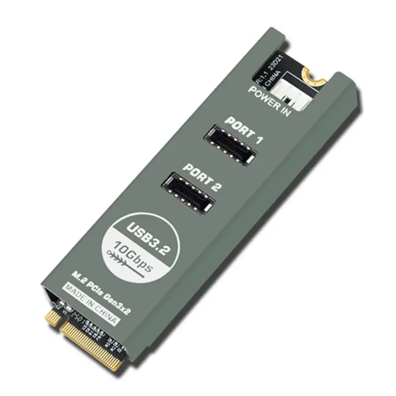 Dual-Port M. 2 Pcie Expansion Card With USB 3 Type-E& Type-C Interface ASM3142 Dual 10Gbps Front-Panel Type-C Adapter Enclosure
Dual-Port M. 2 Pcie Expansion Card With USB 3 Type-E& Type-C Interface ASM3142 Dual 10Gbps Front-Panel Type-C Adapter Enclosure